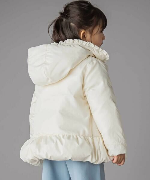 BeBe Petits Pois Vert / ベベ プチ ポワ ヴェール その他アウター | フリル襟スカラップタフタダウンコート(95~160cm) | 詳細4