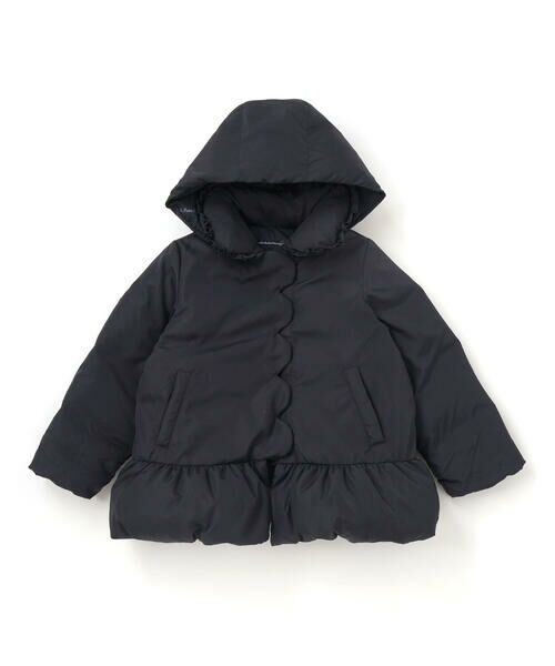 BeBe Petits Pois Vert / ベベ プチ ポワ ヴェール その他アウター | フリル襟スカラップタフタダウンコート(95~160cm) | 詳細24