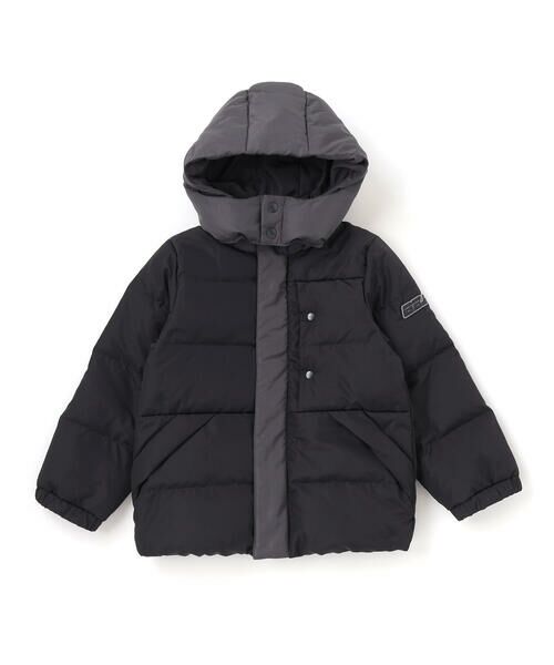 BeBe Petits Pois Vert / ベベ プチ ポワ ヴェール ダウンジャケット・ベスト | 配色タフタ切り替えダウンコート(95~160cm) | 詳細3