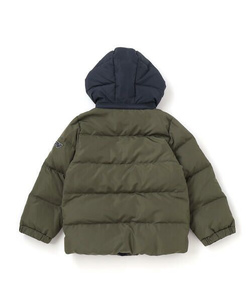 BeBe Petits Pois Vert / ベベ プチ ポワ ヴェール ダウンジャケット・ベスト | 配色タフタ切り替えダウンコート(95~160cm) | 詳細12