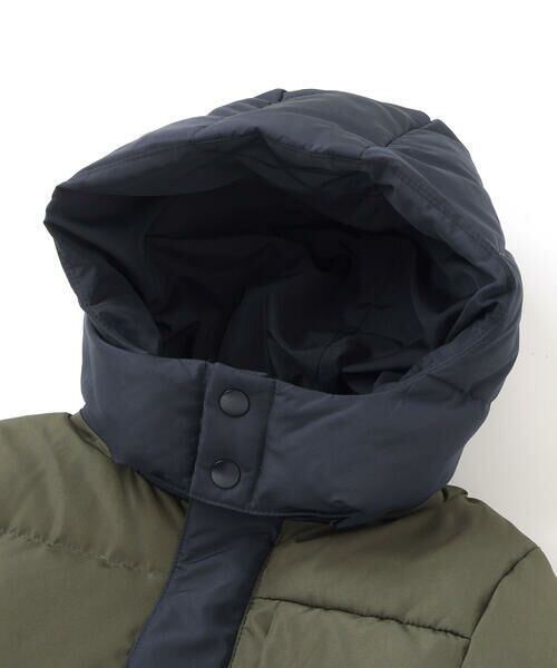 BeBe Petits Pois Vert / ベベ プチ ポワ ヴェール ダウンジャケット・ベスト | 配色タフタ切り替えダウンコート(95~160cm) | 詳細13