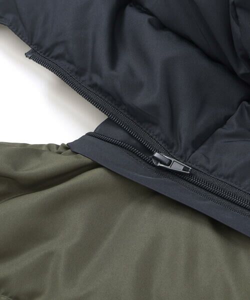 BeBe Petits Pois Vert / ベベ プチ ポワ ヴェール ダウンジャケット・ベスト | 配色タフタ切り替えダウンコート(95~160cm) | 詳細14