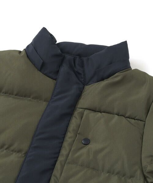 BeBe Petits Pois Vert / ベベ プチ ポワ ヴェール ダウンジャケット・ベスト | 配色タフタ切り替えダウンコート(95~160cm) | 詳細15