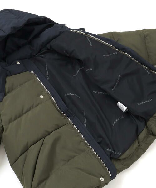 BeBe Petits Pois Vert / ベベ プチ ポワ ヴェール ダウンジャケット・ベスト | 配色タフタ切り替えダウンコート(95~160cm) | 詳細21