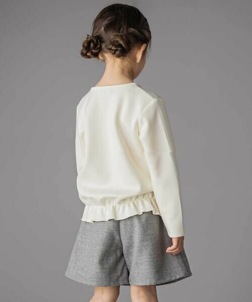 BeBe Petits Pois Vert / ベベ プチ ポワ ヴェール スウェット | ウエストギャザーちょうちょトレーナー(95~150cm) | 詳細3