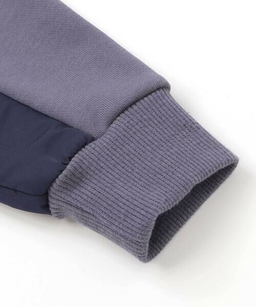 BeBe Petits Pois Vert / ベベ プチ ポワ ヴェール スウェット | 裏毛×タフタ切り替えトレーナー(95~160cm) | 詳細13