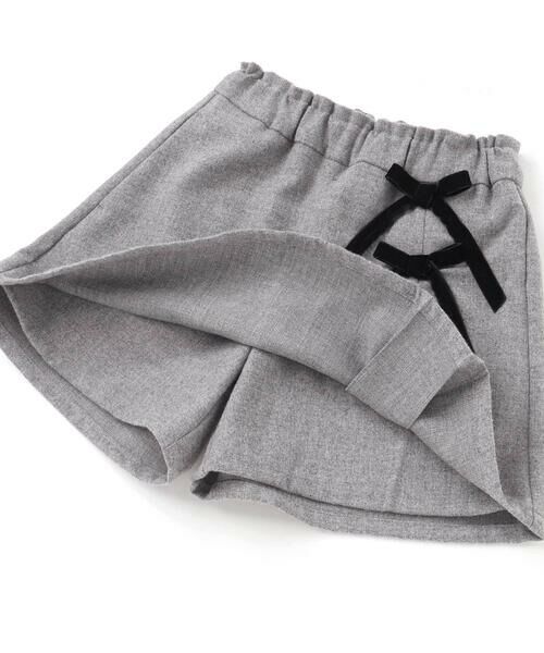 BeBe Petits Pois Vert / ベベ プチ ポワ ヴェール ショート・ハーフ・半端丈パンツ | ラップスカート風リボンキュロットパンツ(100~150cm) | 詳細17