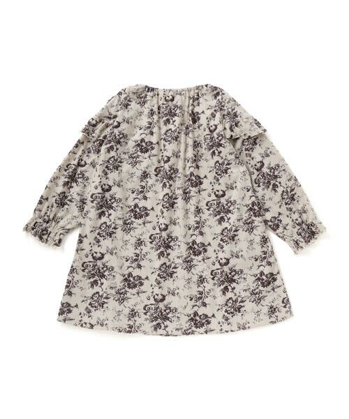 BeBe Petits Pois Vert / ベベ プチ ポワ ヴェール ミニ丈・ひざ丈ワンピース | 【店舗限定】花柄コールテンフリルワンピース(95~150cm) | 詳細6