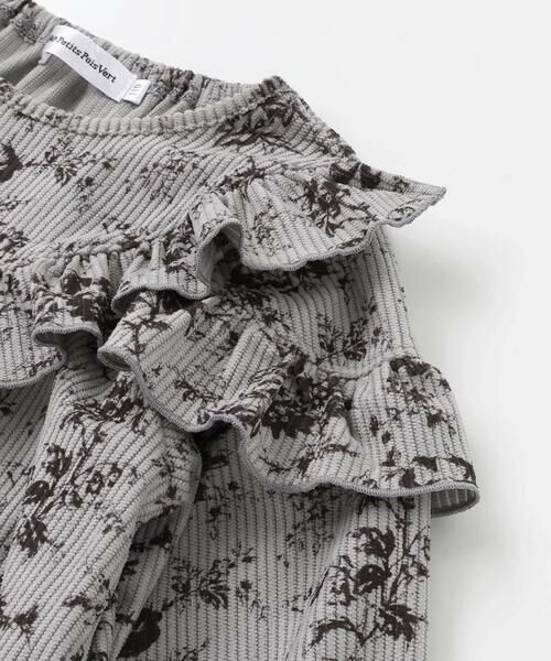 BeBe Petits Pois Vert / ベベ プチ ポワ ヴェール ミニ丈・ひざ丈ワンピース | 【店舗限定】花柄コールテンフリルワンピース(95~150cm) | 詳細10