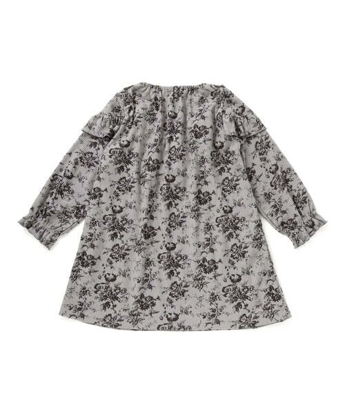 BeBe Petits Pois Vert / ベベ プチ ポワ ヴェール ミニ丈・ひざ丈ワンピース | 【店舗限定】花柄コールテンフリルワンピース(95~150cm) | 詳細8