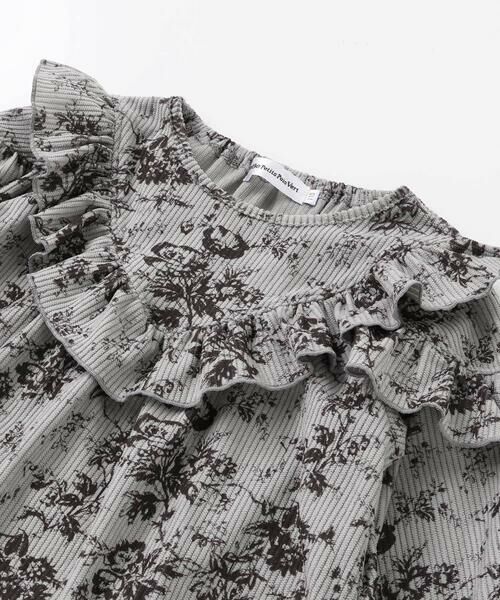 BeBe Petits Pois Vert / ベベ プチ ポワ ヴェール ミニ丈・ひざ丈ワンピース | 【店舗限定】花柄コールテンフリルワンピース(95~150cm) | 詳細9