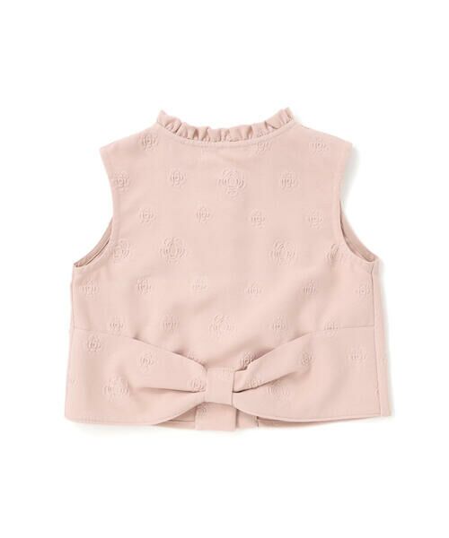 BeBe Petits Pois Vert / ベベ プチ ポワ ヴェール その他トップス | 【店舗限定】型押し花柄ベスト+ショートパンツセットアップ(95~150cm) | 詳細7