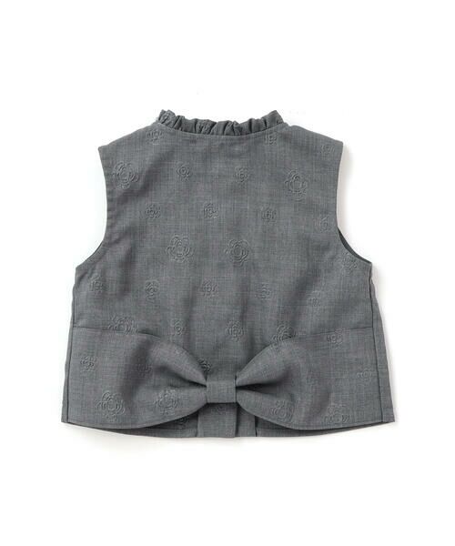 BeBe Petits Pois Vert / ベベ プチ ポワ ヴェール その他トップス | 【店舗限定】型押し花柄ベスト+ショートパンツセットアップ(95~150cm) | 詳細10