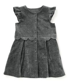 BeBe Petits Pois Vert / ベベ プチ ポワ ヴェール ミニ丈・ひざ丈ワンピース | 【店舗限定】【お揃い】起毛ジャガードスカラップジャンパースカート(95~150cm)