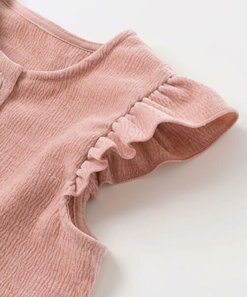 BeBe Petits Pois Vert / ベベ プチ ポワ ヴェール ミニ丈・ひざ丈ワンピース | 【店舗限定】【お揃い】起毛ジャガードスカラップジャンパースカート(95~150cm) | 詳細9