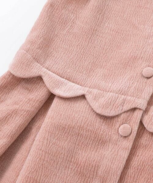 BeBe Petits Pois Vert / ベベ プチ ポワ ヴェール ミニ丈・ひざ丈ワンピース | 【店舗限定】【お揃い】起毛ジャガードスカラップジャンパースカート(95~150cm) | 詳細10