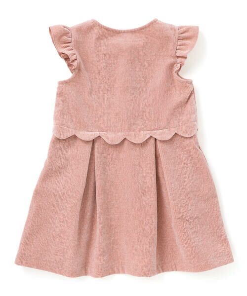 BeBe Petits Pois Vert / ベベ プチ ポワ ヴェール ミニ丈・ひざ丈ワンピース | 【店舗限定】【お揃い】起毛ジャガードスカラップジャンパースカート(95~150cm) | 詳細6