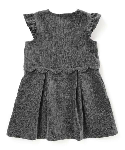 BeBe Petits Pois Vert / ベベ プチ ポワ ヴェール ミニ丈・ひざ丈ワンピース | 【店舗限定】【お揃い】起毛ジャガードスカラップジャンパースカート(95~150cm) | 詳細16