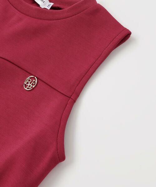 BeBe Petits Pois Vert / ベベ プチ ポワ ヴェール ミニ丈・ひざ丈ワンピース | 【店舗限定】ポンチバック編み上げジャンパースカート(95~150cm) | 詳細5