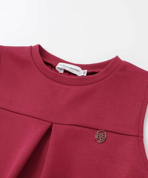 BeBe Petits Pois Vert / ベベ プチ ポワ ヴェール ミニ丈・ひざ丈ワンピース | 【店舗限定】ポンチバック編み上げジャンパースカート(95~150cm) | 詳細3