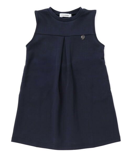 BeBe Petits Pois Vert / ベベ プチ ポワ ヴェール ミニ丈・ひざ丈ワンピース | 【店舗限定】ポンチバック編み上げジャンパースカート(95~150cm) | 詳細16