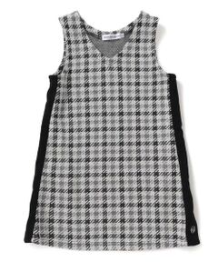 BeBe Petits Pois Vert / ベベ プチ ポワ ヴェール ミニ丈・ひざ丈ワンピース | 【店舗限定】千鳥格子サイドラインジャンパースカート(95~150cm)