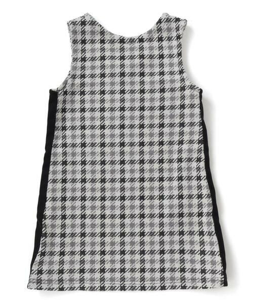 BeBe Petits Pois Vert / ベベ プチ ポワ ヴェール ミニ丈・ひざ丈ワンピース | 【店舗限定】千鳥格子サイドラインジャンパースカート(95~150cm) | 詳細2