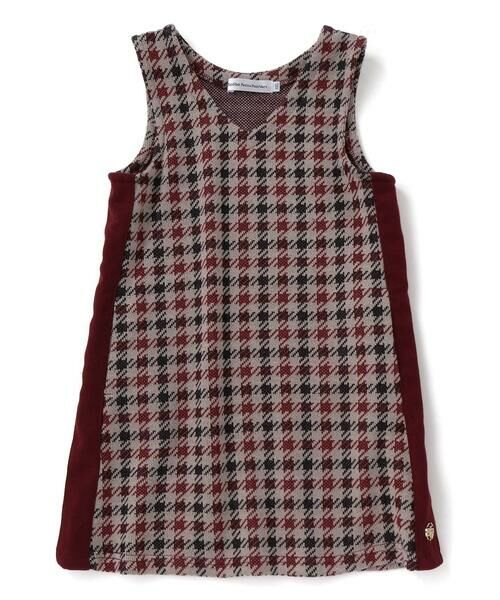 BeBe Petits Pois Vert / ベベ プチ ポワ ヴェール ミニ丈・ひざ丈ワンピース | 【店舗限定】千鳥格子サイドラインジャンパースカート(95~150cm) | 詳細13