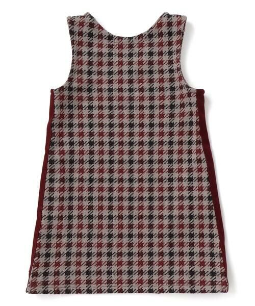 BeBe Petits Pois Vert / ベベ プチ ポワ ヴェール ミニ丈・ひざ丈ワンピース | 【店舗限定】千鳥格子サイドラインジャンパースカート(95~150cm) | 詳細14