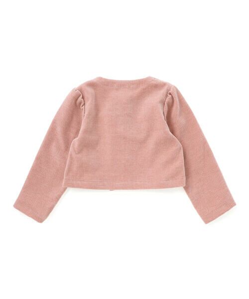 BeBe Petits Pois Vert / ベベ プチ ポワ ヴェール ノーカラージャケット | 【店舗限定】【お揃い】起毛ジャガードフリルショートジャケット(95~150cm) | 詳細6