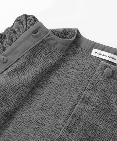 BeBe Petits Pois Vert / ベベ プチ ポワ ヴェール ノーカラージャケット | 【店舗限定】【お揃い】起毛ジャガードフリルショートジャケット(95~150cm) | 詳細14