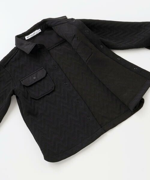 BeBe Petits Pois Vert / ベベ プチ ポワ ヴェール その他アウター | 【店舗限定】ジグザグキルトジャガードシャツジャケット(95~150cm) | 詳細10