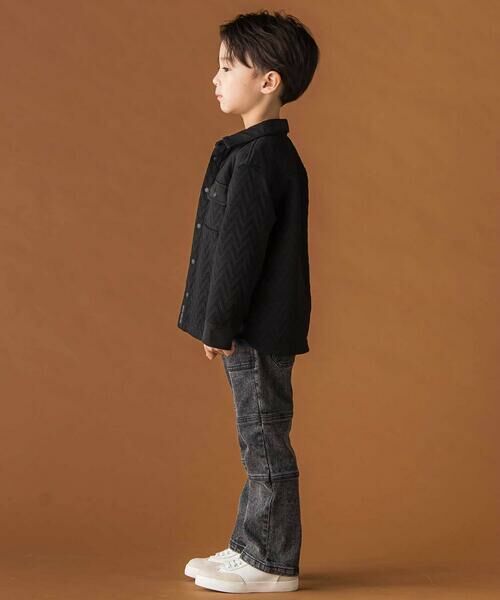 BeBe Petits Pois Vert / ベベ プチ ポワ ヴェール その他アウター | 【店舗限定】ジグザグキルトジャガードシャツジャケット(95~150cm) | 詳細2