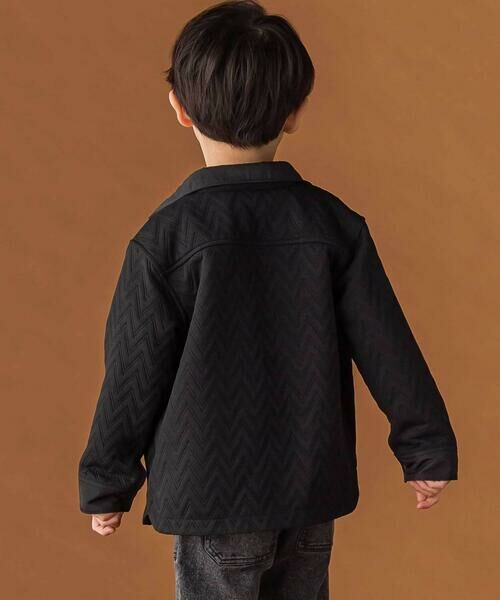 BeBe Petits Pois Vert / ベベ プチ ポワ ヴェール その他アウター | 【店舗限定】ジグザグキルトジャガードシャツジャケット(95~150cm) | 詳細3
