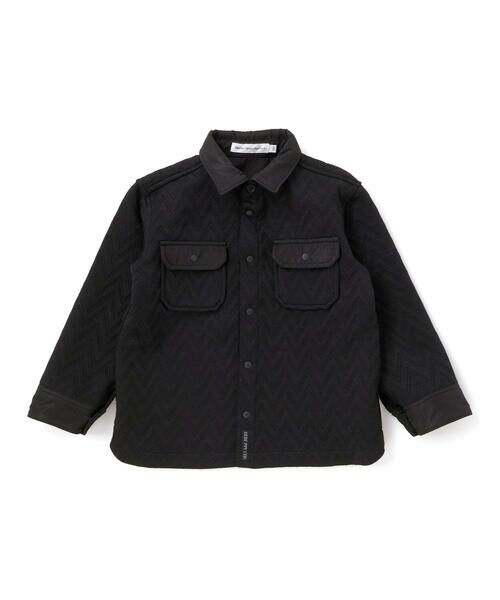 BeBe Petits Pois Vert / ベベ プチ ポワ ヴェール その他アウター | 【店舗限定】ジグザグキルトジャガードシャツジャケット(95~150cm) | 詳細4