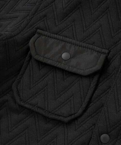 BeBe Petits Pois Vert / ベベ プチ ポワ ヴェール その他アウター | 【店舗限定】ジグザグキルトジャガードシャツジャケット(95~150cm) | 詳細8