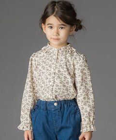 BeBe Petits Pois Vert / ベベ プチ ポワ ヴェール シャツ・ブラウス | 【店舗限定】すずらん花柄ネルブラウス(95~150cm)