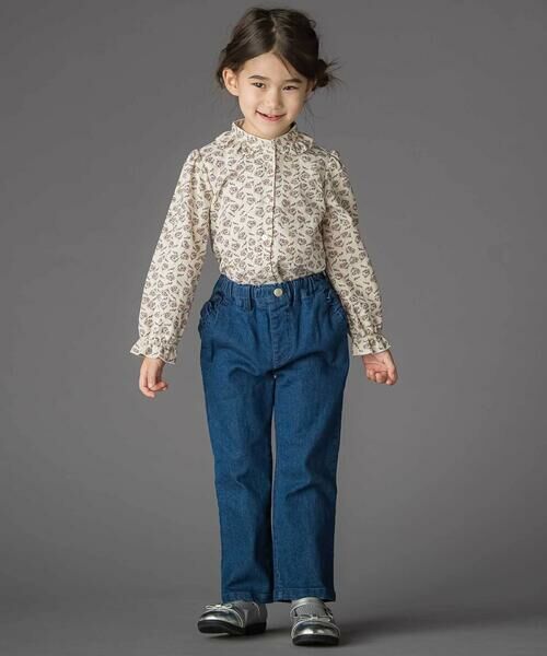 BeBe Petits Pois Vert / ベベ プチ ポワ ヴェール シャツ・ブラウス | 【店舗限定】すずらん花柄ネルブラウス(95~150cm) | 詳細2