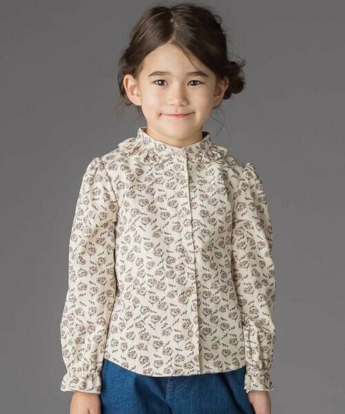 BeBe Petits Pois Vert / ベベ プチ ポワ ヴェール シャツ・ブラウス | 【店舗限定】すずらん花柄ネルブラウス(95~150cm) | 詳細3