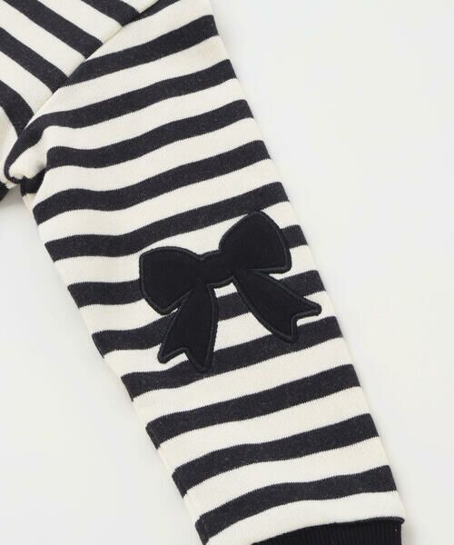 BeBe Petits Pois Vert / ベベ プチ ポワ ヴェール スウェット | 【店舗限定】ボーダー裏毛リボントレーナー(95~150cm) | 詳細9