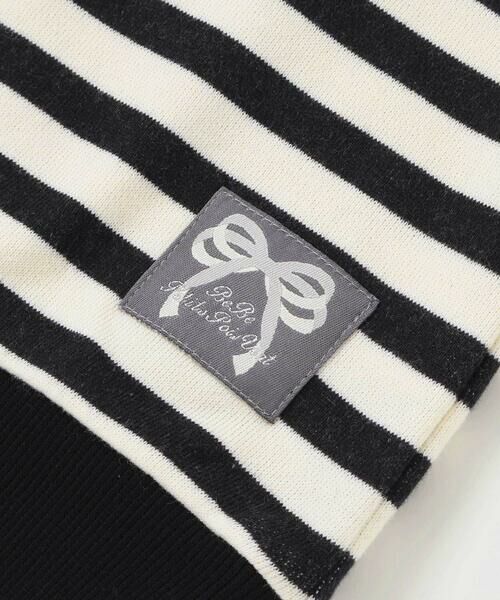 BeBe Petits Pois Vert / ベベ プチ ポワ ヴェール スウェット | 【店舗限定】ボーダー裏毛リボントレーナー(95~150cm) | 詳細12