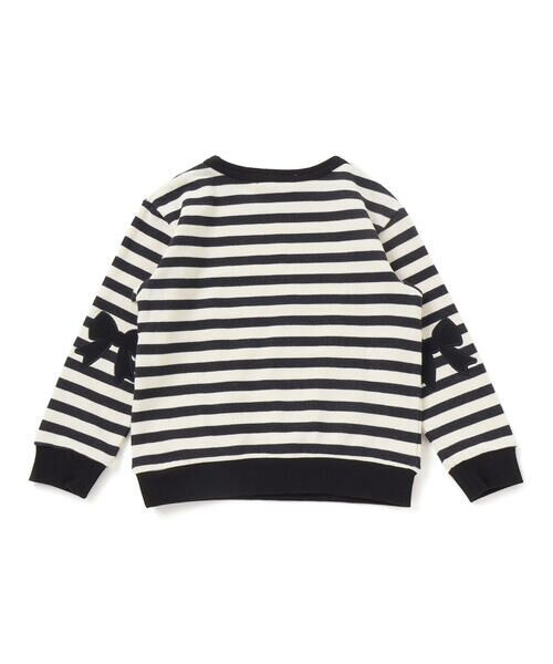 BeBe Petits Pois Vert / ベベ プチ ポワ ヴェール スウェット | 【店舗限定】ボーダー裏毛リボントレーナー(95~150cm) | 詳細6