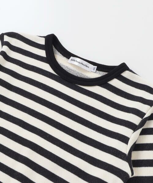 BeBe Petits Pois Vert / ベベ プチ ポワ ヴェール スウェット | 【店舗限定】ボーダー裏毛リボントレーナー(95~150cm) | 詳細7