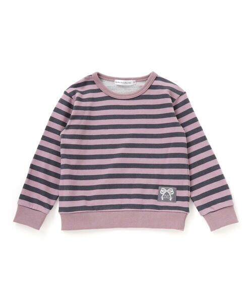 BeBe Petits Pois Vert / ベベ プチ ポワ ヴェール スウェット | 【店舗限定】ボーダー裏毛リボントレーナー(95~150cm) | 詳細15