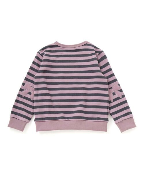 BeBe Petits Pois Vert / ベベ プチ ポワ ヴェール スウェット | 【店舗限定】ボーダー裏毛リボントレーナー(95~150cm) | 詳細16