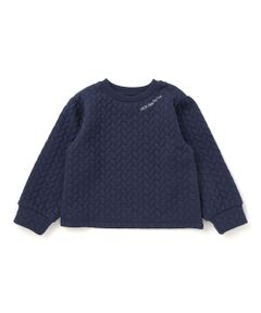 BeBe Petits Pois Vert / ベベ プチ ポワ ヴェール スウェット | 【店舗限定】【お揃い】キルトジャガードトレーナー(95~160cm)