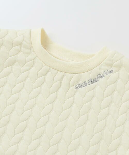 BeBe Petits Pois Vert / ベベ プチ ポワ ヴェール スウェット | 【店舗限定】【お揃い】キルトジャガードトレーナー(95~160cm) | 詳細7
