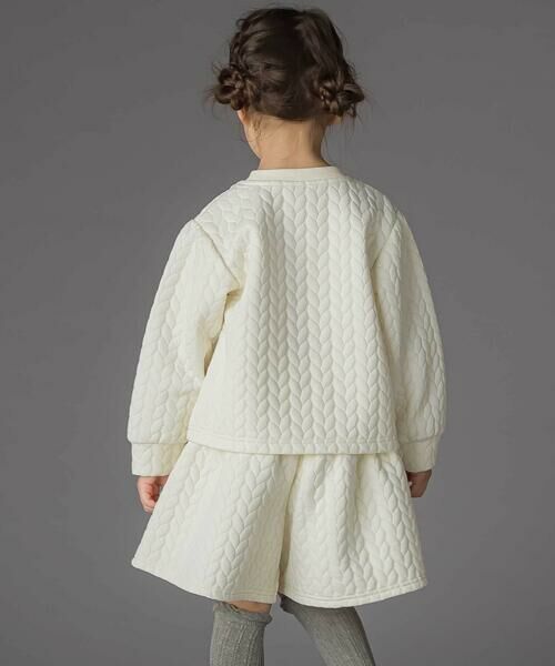 BeBe Petits Pois Vert / ベベ プチ ポワ ヴェール スウェット | 【店舗限定】【お揃い】キルトジャガードトレーナー(95~160cm) | 詳細2