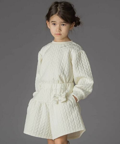 BeBe Petits Pois Vert / ベベ プチ ポワ ヴェール スウェット | 【店舗限定】【お揃い】キルトジャガードトレーナー(95~160cm) | 詳細3