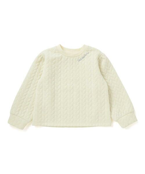 BeBe Petits Pois Vert / ベベ プチ ポワ ヴェール スウェット | 【店舗限定】【お揃い】キルトジャガードトレーナー(95~160cm) | 詳細5